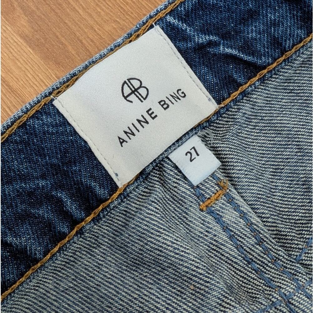 Anine Bing Brie Jeans Womens 27 Blue Denim High-rise Wide Leg - Picture 5 of 11